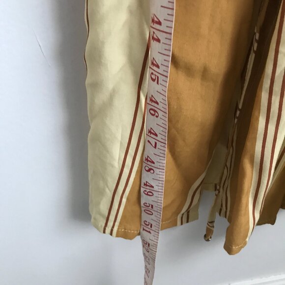 Faithfull The Brand Tuscany Dress Yellow Stripe Midi Womens 2 - Picture 9 of 11